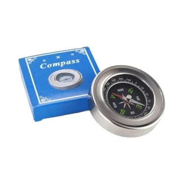 Imagem de Bússola de Aço Inoxidável 6cm - Chinês/Inglês - Material Didático e Pr