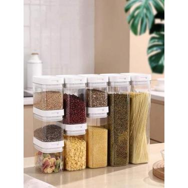 Imagem de Potes Recipiente Cozinha Herméticos Vasilha Armazenamento Condimento A