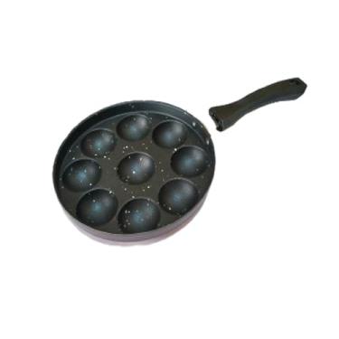 Imagem de Sahishnu Online & Marketing Forma antiaderente para Appam, Appam Patra, Appe Maker, Appam Maker com 9 pontos, Appam Maker com tampa de aço