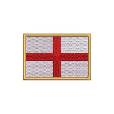 Imagem de BP0176-001 Bandeira Inglaterra Patch Bordado 7,5×5,0cm (D- Arquivo Matriz para bordar.)