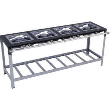 Imagem de Fogão Industrial Stori Premium 4 Bocas 40x40 em Linha M8 Pintado Metal