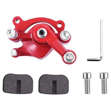 Imagem de JOYYANGFANG Pinça de freio a disco traseiro com pastilha substituída para MBX10 MBX11 80cc MM-B80 105cc MM-B105 CT100U CC100X Trail Mini Bike 47 49cc Mini ATV Gas Scooter Dirt Pocket Bike, Vermelho