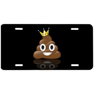 Imagem de Placa de licença sublimada frontal decorativa com imagem de texto King of Poop, 0,025 polegadas (0,65 mm) espessura 15 x 30 cm - bombeiro-1035