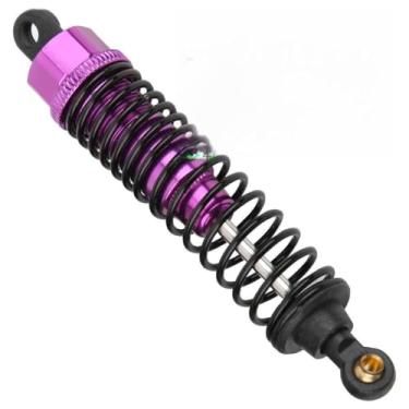 Imagem de SPYMINNPOO Damper Dianteiro de Carro RC, Substituição Ideal para Modelos HSP 1/10, 2pcs Duráveis ​​e Convenientes, Liga de Alumínio + Plástico (Roxo)
