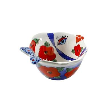 Imagem de Tigela de sopa grande irregular de estilo europeu simples, delicada, criativa e individual - peixe vermelho 17 cm pequeno aquário