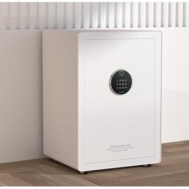 Imagem de KAPUCI Design minimalista moderno com impressão digital biométrica, tela sensível ao toque, cofre de abertura automática de 9 metros cúbicos com senha virtual digital, cofres domésticos de aço de segurança para guarda-roupa, escritório (nova versão)