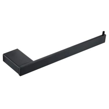 Imagem de Conjunto de acessórios para banheiro, preto fosco, aço inoxidável Sus304, suporte para papel, porta-escovas de dentes, toalheiro, prateleiras de banho (toalheiro)