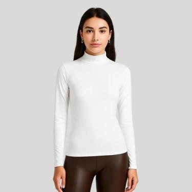 Imagem de Blusa Cacharrel Feminina Gola Alta Manga Longa Segunda Pele - Cacharre