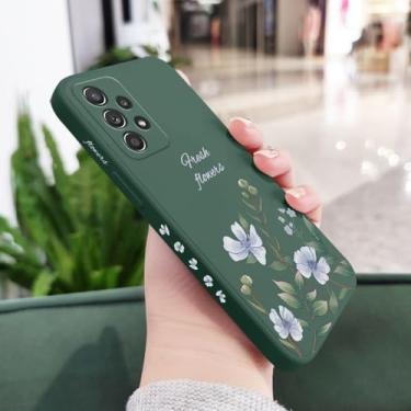 Imagem de Capa Leafy para Samsung A54 A34 A14 A24 A53 A33 A16 A03 A13 A52 A52S A72 A32 A31 A22 A15 A25 A35 A55 A04 A04S 4G 5G, Verde Escuro 1, para A22 5G