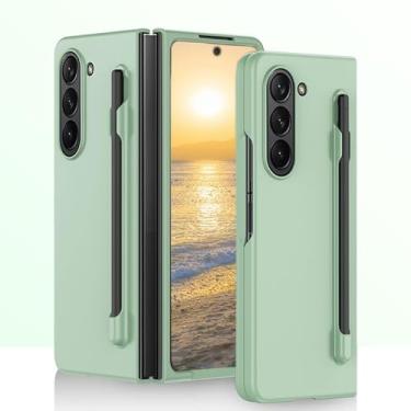 Imagem de HOULEE Capa para Samsung Galaxy Z Fold 5 com S Pen Skin Friendly Z Fold 5 Capa de telefone com suporte de caneta dobrável à prova de choque capa protetora completa PC sem fio para Galaxy Z Fold 5 -