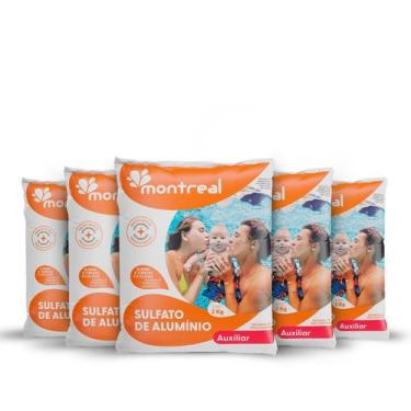 Imagem de Kit 5 Sulfato Alumínio Decantador Piscina Floculada Limpeza 2 Kg Montr