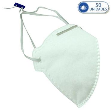 Imagem de 50 Unidades Máscaras Descartáveis KSN PFF2 Com Clipe Nasal e Elástico 
