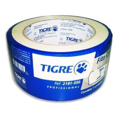Imagem de Fita crepe profissional 50x50 uso geral tigre