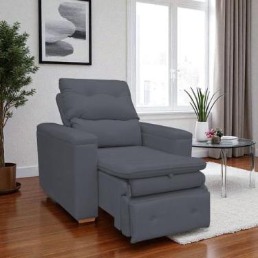 Imagem de Poltrona Do Papai Confortável Retrátil Reclinável Suede Srj - SRJ MÓVE