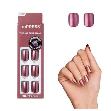 Imagem de (Peanut Pink) - KISS imPRESS Colour Press-On Manicure, Gel Nail Kit, PureFit Technology, Short Length, "Peanut Pink", Polish-Free Solid Colour Mani, Includes Prep Pad, Mini File, Cuticle Stick, and 30 Fake Nails