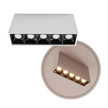 Imagem de Luminária Spot LED Sobrepor Soul 5 Focos 10W Luz Amarela OPUS ST3050