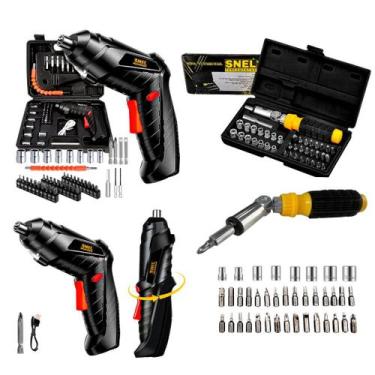 Imagem de Kit de Ferramentas com Jogo de Bits e Soquetes Sextavado e Parafusadei