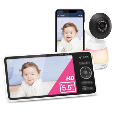 Imagem de Smart WiFi Babá Eletrônica, Câmera 2K, Tela HD IPS, Visão Noturna Infravermelha, Pan-Tilt, Zoom 24x, Áudio Bidirecional, Luz Noturna,VTECH