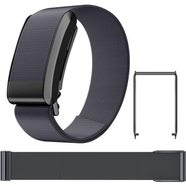 Imagem de Bolesi Pulseiras de nylon compatíveis com Whoop 4.0 Fitness&Activity Tracker, tecido elástico macio, respirável, elástico, lavável, pulseira esportiva para mulheres e homens. Cinza