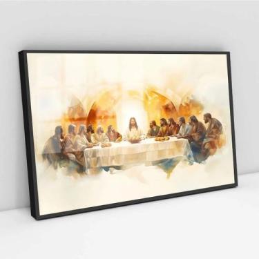 Imagem de Quadro Minimalista Santa Ceia Aquarela - 50x70cm - Quadros On-line, Mo