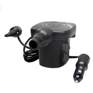 Imagem de Bomba Ar Eletrica 12V Alta Vazao Portatil Leve Compacta Enche E Esvazia Colchoes Barcos Inflaveis Adaptador Carro Ideal Camping Viagem Praia Piscina
