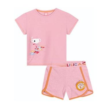 Imagem de Conjunto Curto Lilica Ripilica Blusa e Short Amarelinha Rosa