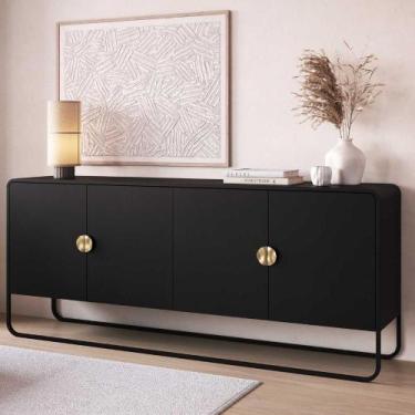 Imagem de Buffet Sala Orgânico 180cm x 75cm c/ 4 Portas e Pés em Metal - Artesan