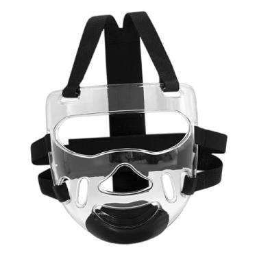 Imagem de IEUDNS Máscara facial de taekwondo, protetor facial removível, transparente para treinamento de kickboxing, luta, boxe e sparring, L
