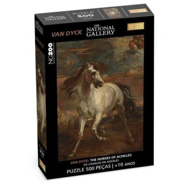 Imagem de Quebra Cabeça Cavalos De Aquiles Arte Anthony Van Dyck 500Pç - Mimo, C