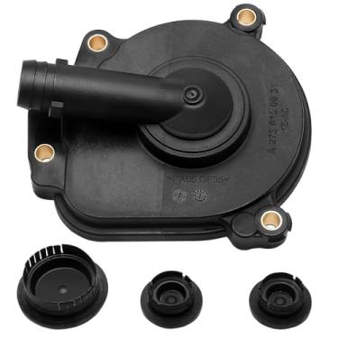 Imagem de Kit de válvula PCV Tampa do separador de óleo do cárter Acoplamento W com plugue de expansão e plugue de eixo de comando do motor compatível com Mercedes-Benz número de peça de substituição 2720100631