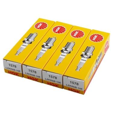 Imagem de 4/6 peças compatíveis com vela de ignição NGK 1578 LZKR6B-10E compatível com Hyundai Accent Elantra I30 I20 IX20 Veloster compatível com Kia Carens K3 Rio Soul CEED LZKR6B10E(RED)