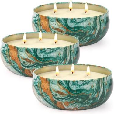 Imagem de Velas de citronela Aottom, pacote com 3, 414 ml, cera de soja com 3 me
