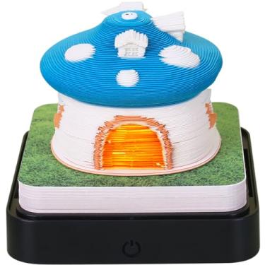 Imagem de Calendário Time Piece, calendário 3D 2025 com luzes de LED, bloco de notas de arte em papel 3D, bloco de notas 3D criativo, calendário de mesa, calendário de arte 3D, presente de escultura em papel