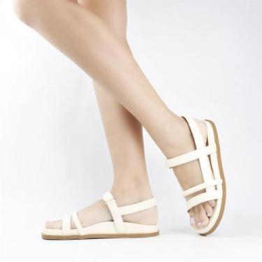 Imagem de  Sandália Couro - STEPHANIE, Ivory, 35