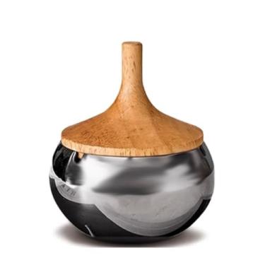 Imagem de Cinzeiro de aço inoxidável, cinzeiro minimalista moderno, alta resistência e resistência a danos, zero carga na limpeza, adequado para uso em casa/escritório (prata, 11 * 11 * 13 cm)