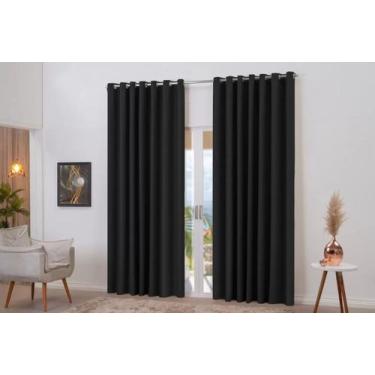 Imagem de Cortina 2,70x3,00 Blackout Blecaute Corta Luz Tecido Grosso - FF Enxov