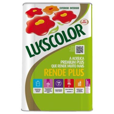 Imagem de Tinta Acrílica Lukscolor Premium Rende Plus Branca 18L