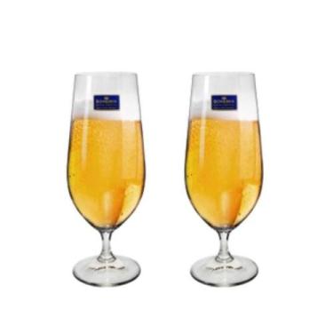 Imagem de Jogo 2 Taças De Cerveja Chopp Bohemia Cristal Titanium 380ml