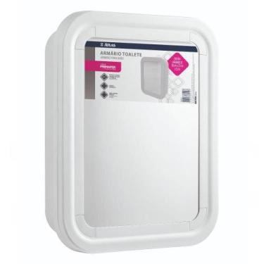 Imagem de Armário Com Espelho Atlas Sobrepor Branco Para Banheiro 30X37x9