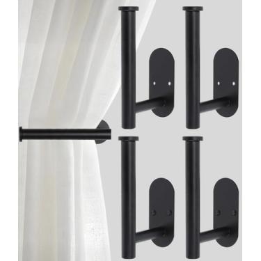 Imagem de Cortina Tiebacks Hoousuper montada na parede em aço inoxidável 304