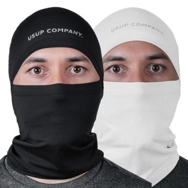 Imagem de Kit 2 Touca Ninja Balaclava USUP Motociclista Frio Termica, Branco e P