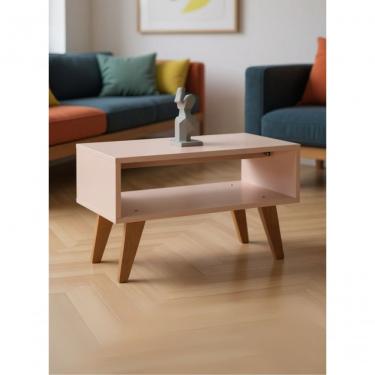 Imagem de Mesa De Centro Retro 60cm Mdf Rosa - On Móveis