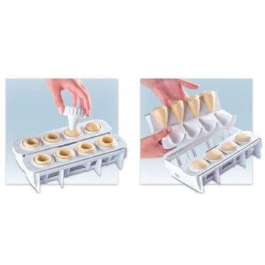 Imagem de  2 Fabrica De Coxinha Com 8 Formas Plastico Branco - LIG BRIND