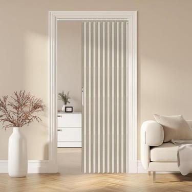Imagem de Cortina de porta magnética AJAZZ 100% Blackout 42x78cm Creme White
