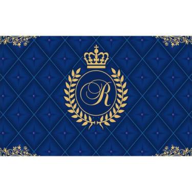 Imagem de Painel de Lona Realeza Menino Coroa de Louros - Fabrika de Festa, 500x