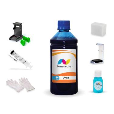 Imagem de Tinta Para HP 1050 122 - CH562HB Cyan 500ml Linha Platinum - Toner Val