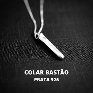Imagem de Colar Masculino Prata Bastão - Cravo