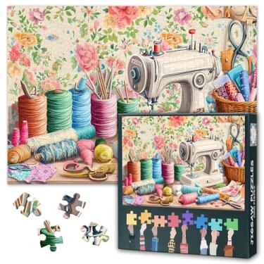 Imagem de 1000 Piece Jigsaw Puzzle for Adults Sewing Machine, The Sewing Room Challenging Puzzles, Color Yarn Jigsaw Puzzle Bedroom Art Decor, Difficult Puzzles Creative Gift for Family Friends(50.5x70.5cm)