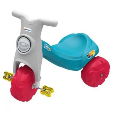 Imagem de Triciclo Passeio Motoca Infantil Super Turbo Azul +4 Anos Tico Tico Br
