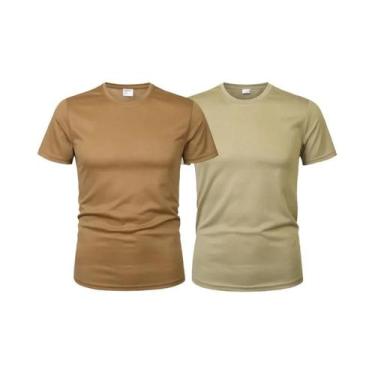 Imagem de Camiseta Tática Masculina de Secagem Rápida - Manga Curta, Gola Redond
